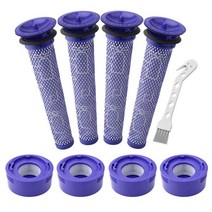 다이슨 호환 V8 및 V7 무선 진공 청소기와 호환되는 6 팩 프리 필터 2 HEPA 포스트 교체, [07] 9pcs