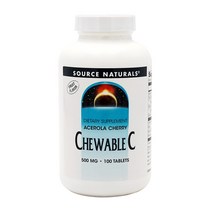 소스내추럴스 아세로라 츄어블 비타민C 체리 500mg 100타블렛