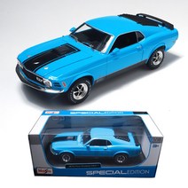 마이스토 1:18 1970 포드 머스탱 마하 1 올드카 클래식카 자동차모형 다이캐스트, 블루