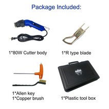 전동 가위 핫 나이프 직물 절단기 전기 열 로프 벽 천 웨빙 타입 블레이드 절단 발, 4.RS80 R type blade - AU