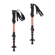 블랙야크 [BLACK YAK] 등산하기 좋은 커플용 원터치 5단 컴팩트 스틱 P&P120스틱, 레드오렌지(RO)