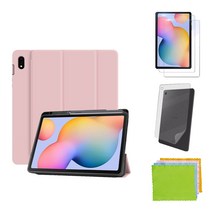강화유리2장+후면쉴드 갤럭시탭S6 라이트 10.4 S펜수납 북커버 케이스 SM-P610 P610N P615 P615N P613 P613N P619N Lite 케이스나라 삼성, 핑크+강화유리2장+후면쉴드