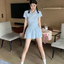 여성 골프웨어 세트 여름 반팔 40대 빅사이즈 스포츠 예쁜 골프복 티 여자 티셔츠