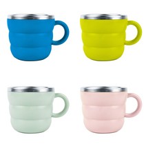 홈앤키즈 릴팡 티어제로 항균 식기세척용컵 튜브 스텐컵 유아 어린이 물컵 양치컵 스텐컵, 티어제로 컵_모나코블루