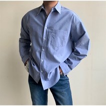 남자 오버핏 봄가을 가오리 데일리 캠퍼스룩 박시 긴팔 셔츠 3컬러