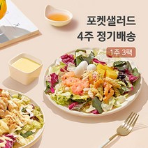 포켓샐러드 4주 주 3팩 정기배송 채소 야채 샐러드 배달 도시락, 18.치즈1+불고기1+숯불갈비1