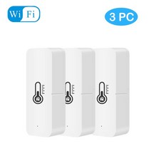 와이파이온도계 온습도 wifi 스마트 센서 온도계 습도계 Tuya스마트 와이파이 ZigBee 온도 습도 실내 컨트롤러 알렉사 구글 홈으로 모니터링, WIFI 3CS, 와이파이 3CS