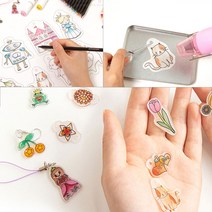 민화샵 슈링클 공예 도안 종이 악세사리 책갈피 만들기 부자재료, 기타모음