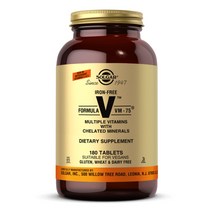 솔가 VM 75 철분 미포함 180정 (타블렛) Solgar Iron Free Formula 180 Tablets, 1개