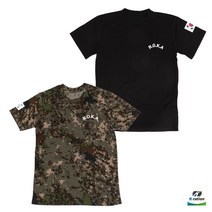 [케이레이션] 코리아 아미 로카 티셔츠 반팔 (블랙 육군) ROKA 로카티 기능성 군인티셔츠