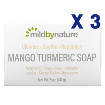마일드바이네이쳐 비누 바 솝 망고 투메릭 터메릭 강황 비누141G x 3개, 141g