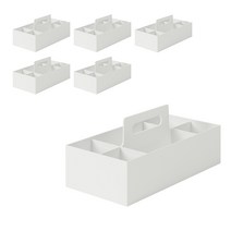 무인양품 MUJI 수납 캐리 박스 와이드 6개, 화이트그레이