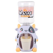 미니 정수기 필터 간이 휴대용 자취 1인가구 물 디스펜서 장난감 암소 아이 분수 Playmachine Forpretend 음료 마시는 만화 쿨러 주방 작은 귀여운 deksmall, [01] Black White
