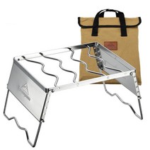 바람막이 냄비받침 사각 스텐 버너거치대 스탠드 휴대용 접이식 스테인레스 요리용 방풍 수납용 쿠커, 1개, 옵션2그릴MS1018W