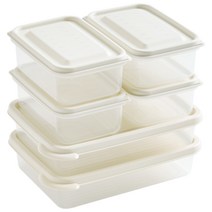 이지앤프리 차곡 냉동실 정리용기 480ml x 4p + 1L x 2p 세트, 1세트