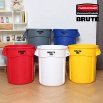 (정품)브루트 컨테이너 37L/75L/고무다라이 플라스틱통, 노랑, 벤티드브루트 37리터