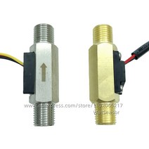 유량계 DC3.0-18V 유량 센서 황동 SUS 홀 arduino NPN 펄스 용 0.3-3L/min 1.5MPa, [04] SUS 24V