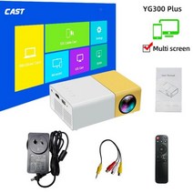 미니빔프로젝터 LEJIADA YG300 Pro LED 미니 프로젝터 480x272 픽셀 지원 1080P HDMI 호환 USB 오디오 휴대용 홈 미디어 비디오 플레이어, CHINA_Yellow Multi-Screen | 미국