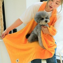 국산 강아지 새끼강아지 대형견 목욕 타올 수건, 목욕타월_오렌지