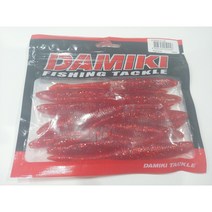 DAMIKI 다미끼 웜 RISER(라이저) 5.5인치 루어 소프트베이트, 204 MOTOR OIL RED