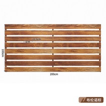 합성목재휀스 부식방지 담장 펜스 사생활보호 울타리 전원주택 테라스 가림막, 가로길이200x높이100cm브라운