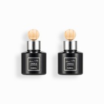 쿤달 퍼퓸 차량용 디퓨저 75ml 2개 + 우드볼스틱 2개 레몬 앤 라벤더향, 2세트