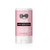 GOIPLE 2.7oz 왁스 스틱 슬릭 가발 곱슬 컨트롤 엣지 젤 오래 지속되는 스타일링 포마드 브로큰 백 헤어 피니쉬 스무딩 크림, [02] 0.56oz Floral scent