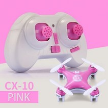 Cheerson RC 원격 제어 드론 쿼드콥터 헬리콥터 LED CX 10 미니 완구 CX10 4CH 2.4G, Pink