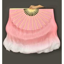 고전 무용 부채 핑크 너슬 무지개 부채춤 무대 공연용, 흰색  36cm 부동 30cm
