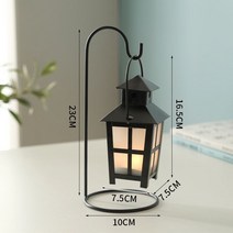 Z3JC 로맨틱 철예 장식 침실 침대 장식 무드등 집 촛대 별 촛대, Z3JC 블랙 창호 촛대