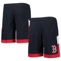 보스턴 레드삭스 MLB 청소년 남학생 해군 메시 팀 로고 저지 반바지: 4/5-18