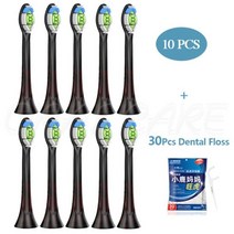 교체형 칫솔 헤드 필립스 소니케어 플렉스케어 다이아몬드 클린 헬시 화이트 HX3/6/9 브라이트 브러시 헤드, 10PCS 2