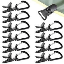 카라비너 포함 텐트 타프 클립 야외 캠핑 천막 캐노피 및 캐러밴 수영장 버클, 01 10ps