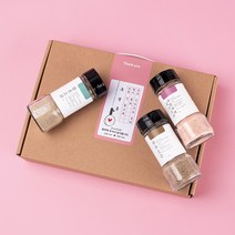 화산수천일염 함초소금 80g+히말라야핑크소금110g+후추소금80g 소금 선물세트, 함초+핑크+후추(문구부착)답례품