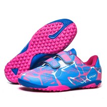 축구화 끈없는 유소년 주니어 인조잔디 키즈 어린이 볼넓은 FG/TF 발목 부츠 미끄럼 방지 남아 및 여아 벨크로 5 면