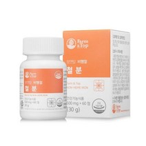 팜엔탑 식물성 비헴철 함유 철분 성장기 청소년 임산부 영양제, 500mg x 60정 8개