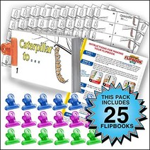 Fliptomania Butterfly Flipbook 애니메이션 액티비티 팩 - 25세트 DIY 플립 북, 한개옵션0