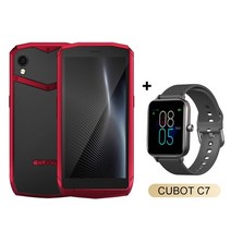 cubot pocket 안드로이드 미니 스마트폰 nfc 지원 4gb ram 64gb, 레드애드워치 c7
