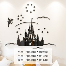 우리우리 공주 성 궁전 3D 입체 아크릴 벽스티커 소녀방꾸미기 거실꾸미기 아이방 꾸미기-29306, 옵션01