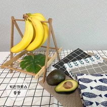 더화사 주방소품 접이식 라탄 대나무 과일 트레이 바구니 바나나걸이 바스켓, 4..패턴_베이지트리, 대