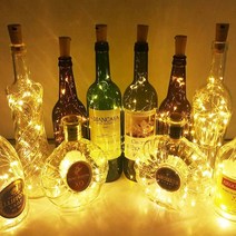 KC인증제품 LED 코르크 마개 와이어 전구 무드등, 웜화이트