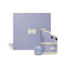 [닥터몬스터] 저주파 EMS 손 마사지기세트(손 마사지기+ 마사지 호스트+리모컨+충전 케이블+겔 패드 2장), 블루+노랑(테두리), 오른손