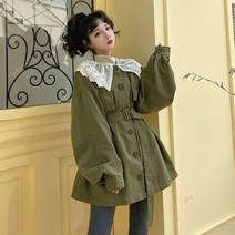 L.ONLIN SHOP여자 야상 점퍼 사파리 플랫카라 루즈핏 벨트 pfd18 여성자켓 바람막이 자켓 바버 여성가디건 트렌치코트