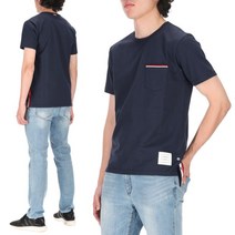 [쇼핑엔티] [톰브라운] MJS010A 01454 415 남성 삼선 포켓 반팔티셔츠