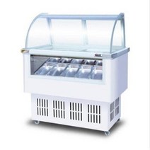 아이스크림만드는기계 젤라또 우유 소프트 머신 가정용 미우새 하드 스크림 유리 스크림 기계 냉동고 디스플레이 캐비닛 냉동고 쇼케이스, 하얀색, 6배럴10박스