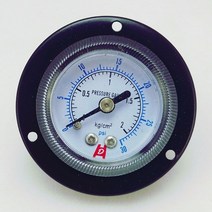 압력 게이지 에어 유압 수압 측정기 y40-zt 1.5quot 40mm 30psi 패널 2kgcm2 패널 계 pt18quot 전면 플랜지가 있는 백 스레드, -1bar 진공 블랙