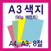 시티인포 A3색지(90g) A4색지 8절색지, A4노랑90g