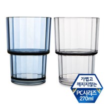 나비드 PC 줄무늬컵, 투명, 1P