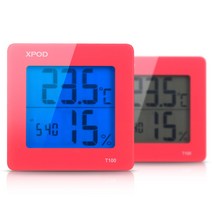 XPOD 디지탈 온습도계 T100, 핫핑크