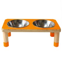 [포코] 퐁퐁 강아지 고양이 식탁 1구 2구 3구, 오렌지